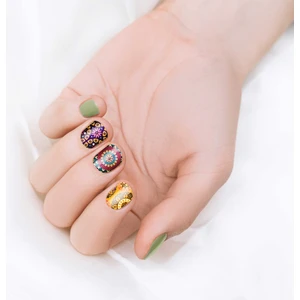 2' Li Etnik Desenli Tırnak Dövmesi, Tırnak Sticker, Nail Tattoo, Nail Art