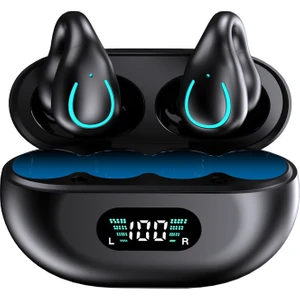 Kablosuz Kemik Iletimli Kulak Klipsi 5.3 Gürültü Önleyici Bluetooth Kulaklık (Yurt Dışından)