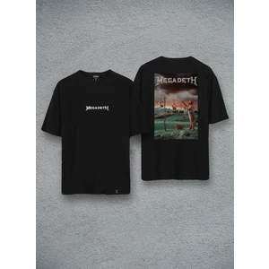 Megadeth Müzik Grubu  Özel Tasarım Baskılı Çift Taraflı Oversize Tişört