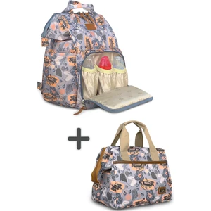 Paris Anne Bebek Bakım Çantası ve Isı Yalıtımlı Beach Bag Termos Çanta-2'li Takım