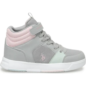 U.S. Polo Assn. Dama Jr 3fx Gri Kız Çocuk High Sneaker