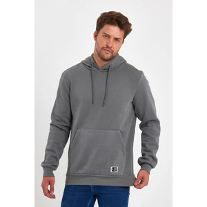 3 Iplik Şardonlu Cepli Kapşonlu Sweatshirt RD24KE055490