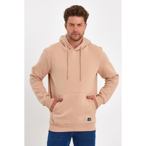 3 Iplik Şardonlu Cepli Kapşonlu Sweatshirt RD24KE055490
