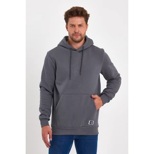 3 Iplik Şardonlu Cepli Kapşonlu Sweatshirt RD24KE055490