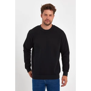 3 Iplik Şardonlu Bisiklet Yaka Sweatshirt RD24KE054903