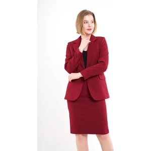 Bordo Ceket Etek Takım