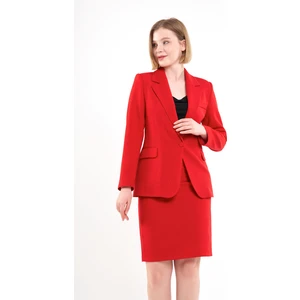 Kırmızı Ceket Etek Takım