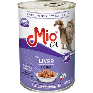 Ciğerli Kedi Maması 415 gr Konserve Yaş Mama Et Parçacıklı
