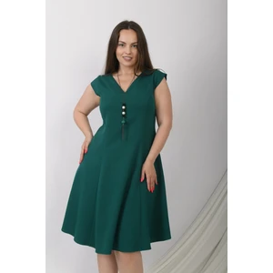 Butik Miza Kloş Kolyeli Büyük Beden Elbise