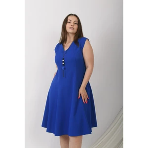 Butik Miza Kloş Kolyeli Büyük Beden Elbise