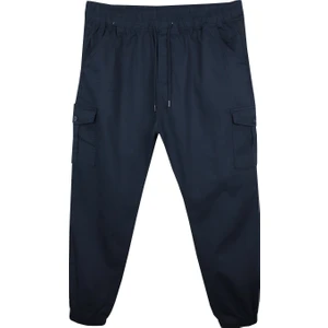 Maruf Shop Erkek Kargo Cepli Jogger Pantolon 97% Pamuk Lacivert Mevsimlik Kullanım İçin