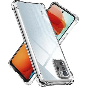 Caseart Xiaomi Poco X3 Gt Kapak Kamera Korumalı Airbag Antishock Köşe Korumalı Şeffaf Silikon Kılıf