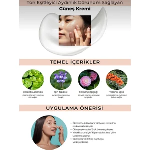 3W CLiNiC Canlı ve Parlak Görünüm Sağlayan Spf 35+ Pa ++ 3W Clinic Bright Sun Tone Up Cream