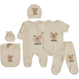 Civil Baby Bebek 6'lı Zıbın Takımı  Sütlü Kahve