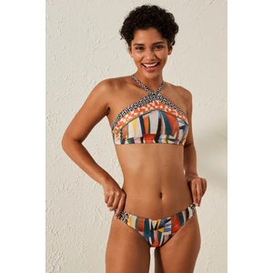 Zanzibar Desenli Halter Bikini Üstü