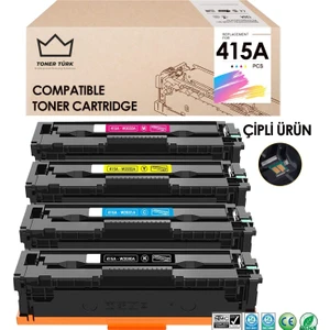 Toner Türk Hp 415A  Muadil Toner Set - Çipli / W2030A / W2031A / W2032A / W2033A/ M455 / M480 / M454 / M478 / M479