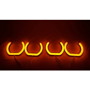 Uygunmarketcom, U Tipi 120MM Angel Halka Seti, Turuncu, 4 Adet, Far Içi Halka, Bmw E36 Angel