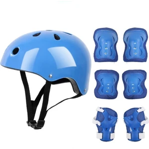 Çocuk Denge Araba Scooter Tekerlekli Ayakkabı Kask Koruyucu Yedi Parça Seti (Yurt Dışından)
