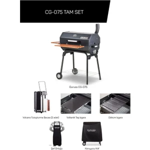Guruss CG075 Kömürlü Barbekü Mangal Tam Set