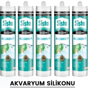 Akvaryum Silikonu (Şeffaf) 340 gr 5 Ad ( Yeni Tarihli ) Akvaryum