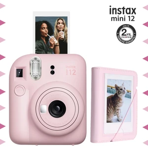 Instax Mini 12 Pembe Fotoğraf Makinesi ve 28'li Mini Albüm Seti