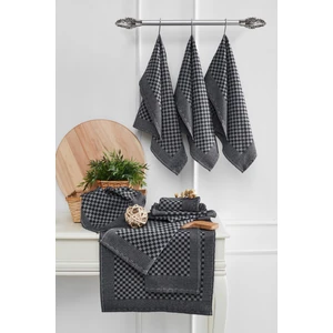 Herakleia Home Kurulama Bezi & Alman Peçetesi 10'lu Set - 40 x 60 - Dama Mode Antrasitl