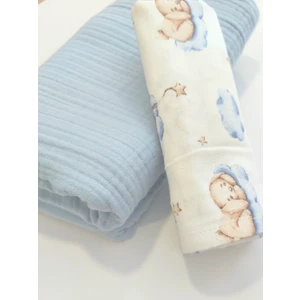 2 Adet  Bebek Muslin Bezi Örtü Battaniye