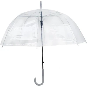 Kaliteli Şık 8 Telli Baston Unısex Şeffaf Şemsiye 71 cm Uzunluk, 90 cm Açık Çap