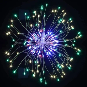 Kuzey Oyuncak Dekor Düğün Işıkları LED Işık Fire Work Warm Light LED Renkli LED Işık Kumandalı LED Işık