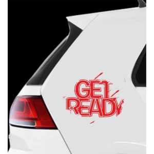 Get Ready  Folyo Kesim Oto Duvar Laptop Sticker