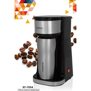 Çıkarılabilir Filtreli Çelik Sızdırmaz Termoslu Filtre Kahve Makinesi ST7334