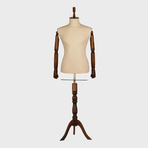 Manken İstanbul Erkek Ahşap Kukla Kollu Terzi Mankeni Vitrin Mankeni