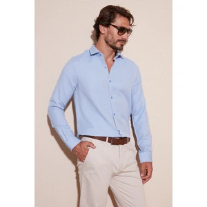 Pamuk Karışımlı Uzun Kollu Slim Fit Gömlek Erkek Gömlek CF23S7493