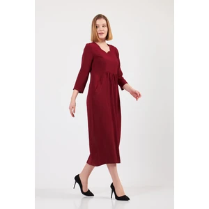 Bordo Yazlık Elbise