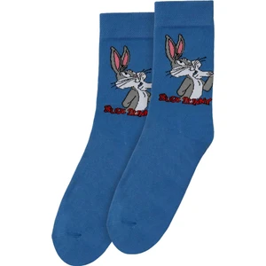 Unisex Vegan Mavi Çorap - Warner Bros What's Up Doc Bugs Bunny Tasarım