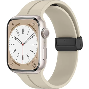 Apple Watch Ultra Kordon Ribbon Line Bej