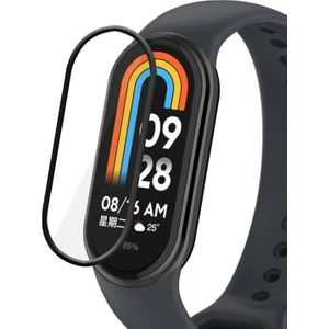 Xiaomi Mi Band 8 Tam Kaplayan Nano Cam Ekran Koruyucu Siyah