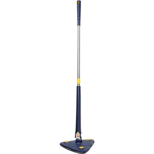Kendinden Sıkmalı Üçgen Mop Cam Duvar Yer Silebilen Yedek Mikrofiber Bezli Paspas Mavi