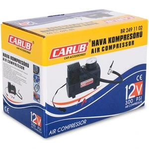 Hava Kompresörü 12V 300 Psı Göstergeli Çakmaklık Girişli Lastik Şişirici Pompa