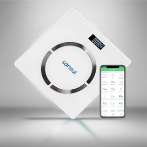 Akıllı Bluetooth Dijital Tartı Beyaz Pilli