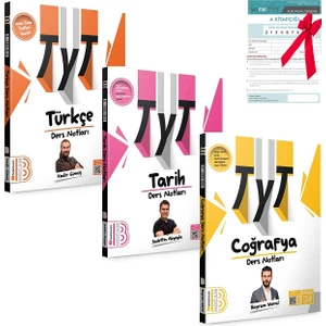 Benim Hocam Yayınları 2025 TYT Türkçe + Tarih + Coğrafya Ders Notları Set + TYT Deneme