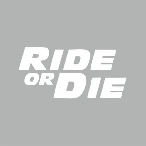 Reysa Tasarım Ride Or Die Araba Stickeri Beyaz 18X8 cm