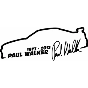 Reysa Tasarım Paul Walker Imza Araba Sticker Siyah 20X8 cm