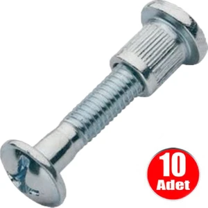 Alet Çantam Modül Mobilya Dolap Bağlantı Birleştirme Vidası 40MM - 10 Adet