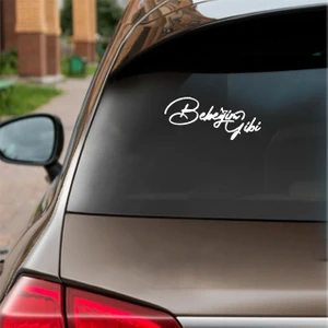 Reysa Tasarım Bebeğim Gibi Araba Sticker Beyaz 15X6 cm