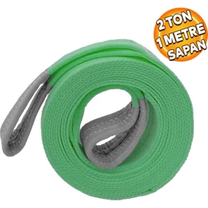 Sapan Polyester Spanzet 2 Ton 1 Metre Yeşil Sağlam Yük Kaldırma Taşıma İndirme Halat