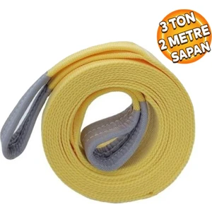 Sapan Polyester Spanzet 3 Ton 2 Metre Sarı Sağlam Yük Kaldırma Taşıma İndirme Halat