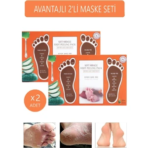 2'li Aleovera Ayak Soyucu Çorap Ölü Derileri Soyan Ayak Çorabı Peeling Maskesi - 2 Adet