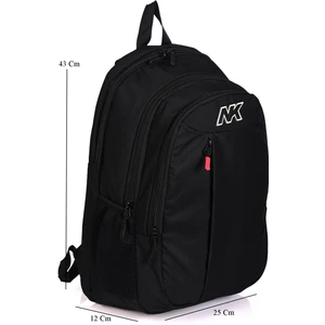Nk 9002-01 Su Geçirmez Ortopedik Sırt Destekli Okul Sırt Çantası Siyah