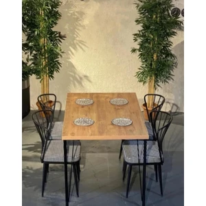 Bambeds Mobilya 60X120 Masa ve 4 Sandalye Takımı